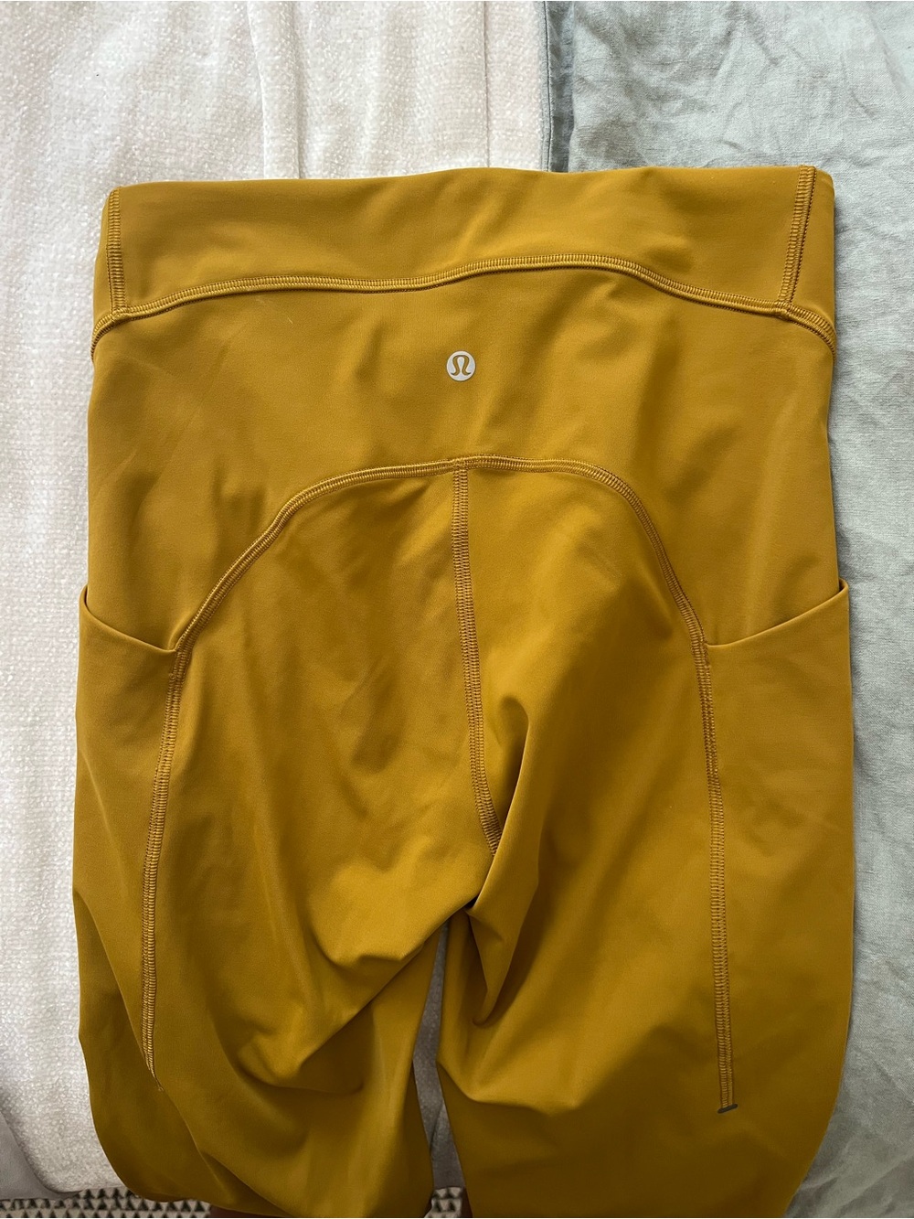 lululemon athletica Mustard Yellow Leggings with Side Pockets